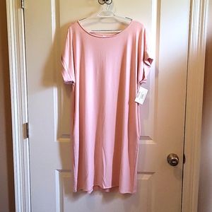 Zenana Premium XL Pink midi dress with pockets